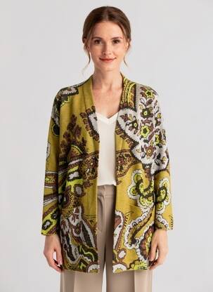 Gilet manches longues manches longues vert BETTY BARCLAY femme