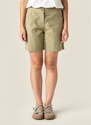 Short fermeture zippée sous rabat boutonné taille normale vert SAINT JAMES femme