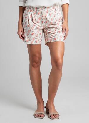 Short fermeture zippée sous rabat boutonné taille normale beige SAINT JAMES femme