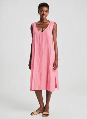 Robe mi-longue sans manche sans manche rose SAINT JAMES femme
