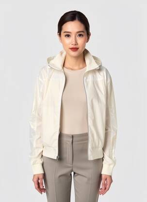 Blouson effet matière satinée beige SAINT JAMES femme