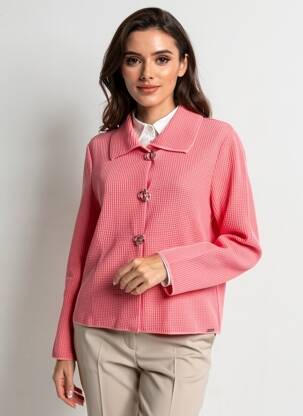 Gilet manches longues stretch rose SAINT JAMES femme