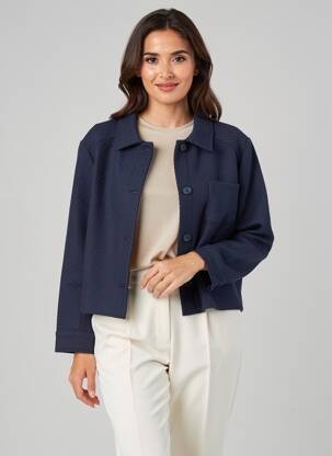 Veste casual coupe droite bleu SAINT JAMES femme