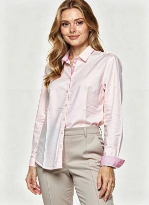 Chemisier imprimé fantaisie manches longues rose SAINT JAMES femme