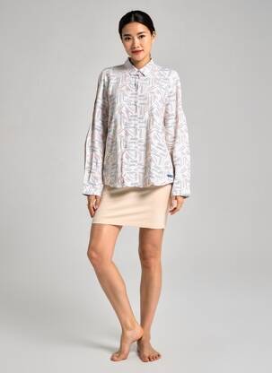 Chemisier coupe cintrée manches longues beige SAINT JAMES femme