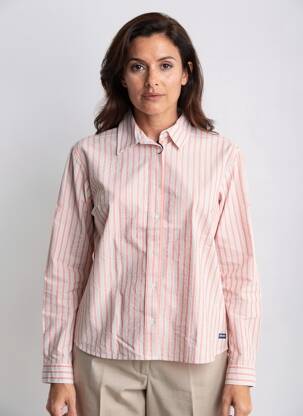 Chemisier coupe cintrée manches longues orange SAINT JAMES femme