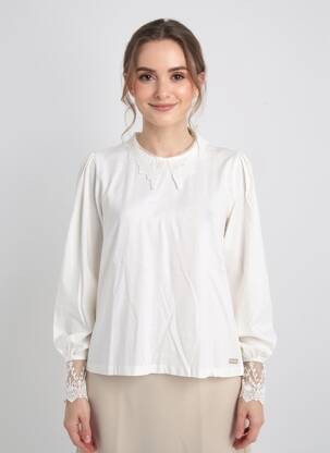 Top stretch manches longues beige SAINT JAMES femme