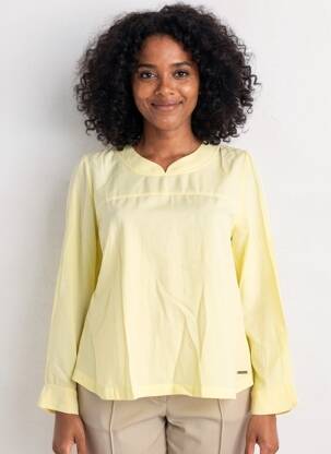 Blouse tissage popeline manches longues jaune SAINT JAMES femme