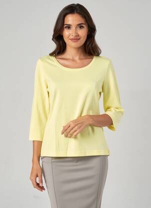 T-shirt manches 3/4 manches 3/4 jaune SAINT JAMES femme