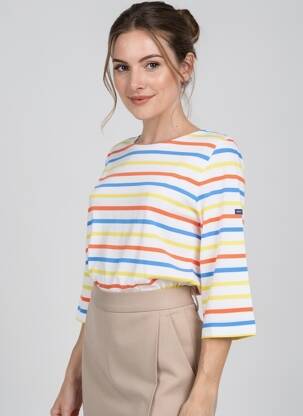 T-shirt manches 3/4 manches 3/4 blanc SAINT JAMES femme