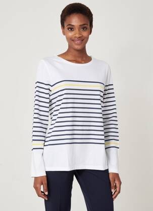 T-shirt manches longues manches longues bleu SAINT JAMES femme