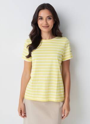 T-shirt stretch manches courtes jaune SAINT JAMES femme