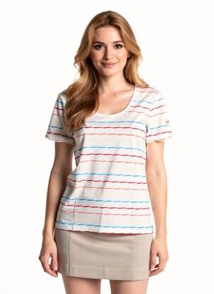 T-shirt stretch manches courtes blanc SAINT JAMES femme