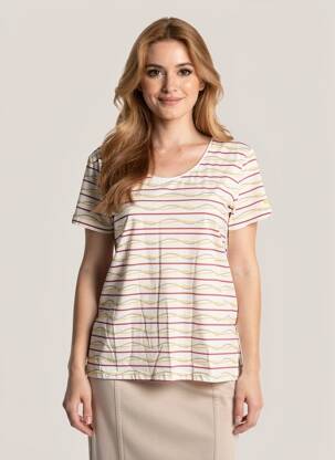 T-shirt stretch manches courtes jaune SAINT JAMES femme