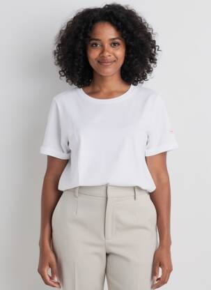 T-shirt coupe cintrée manches courtes blanc SAINT JAMES femme