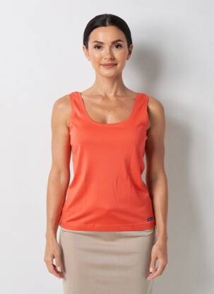 Débardeur stretch sans manche rouge SAINT JAMES femme