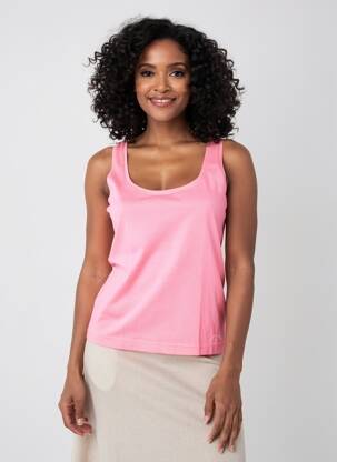 Débardeur stretch sans manche rose SAINT JAMES femme