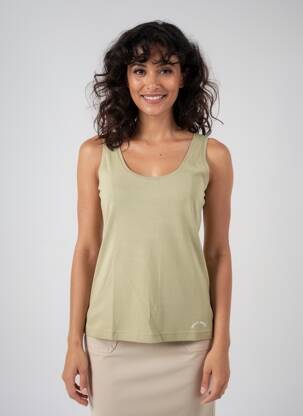 Débardeur stretch sans manche vert SAINT JAMES femme