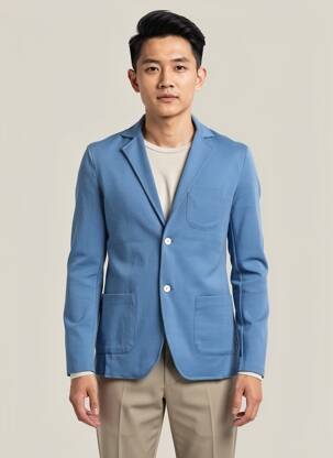 Blazer coupe cintrée bleu LES GARCONS FACILES homme
