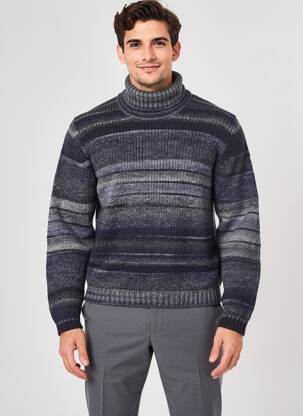Pull col roulé stretch manches longues gris BELLWOOD homme
