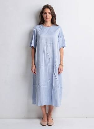 Robe longue manches courtes manches courtes violet SAMSOE & SAMSOE femme