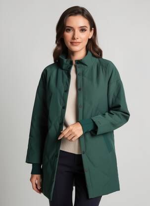 Parka col col montant vert SKFK femme