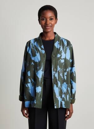 Veste casual coupe droite vert SKFK femme