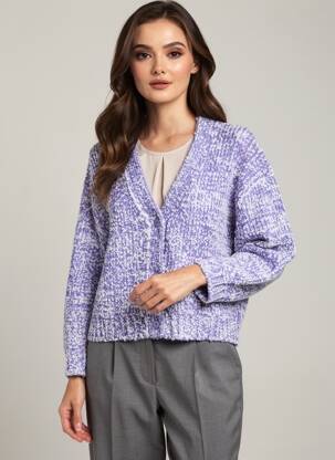 Gilet manches longues resserrée sur le bas violet SAMSOE & SAMSOE femme