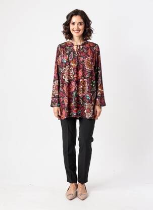 Top stretch manches longues marron KYZAA femme