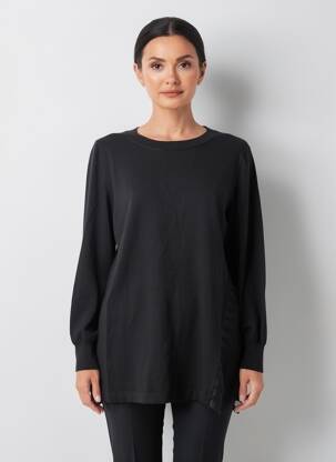 Pull stretch manches longues noir TWINSET femme