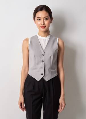 Gilet sans manche coupe cintrée gris LIU JO femme