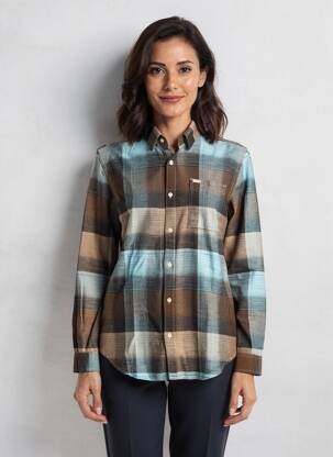 Chemisier manches longues manches longues marron GARCIA femme