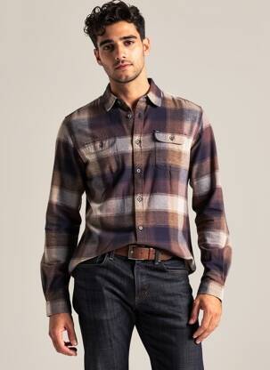Chemise manches longues poches gris PETROL INDUSTRIES homme