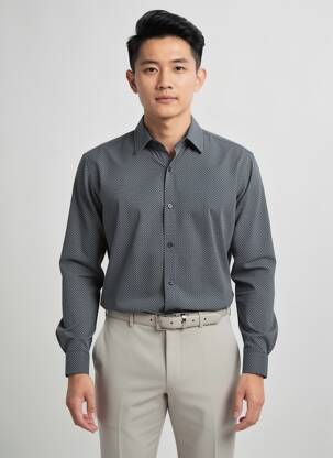 Chemise manches longues imprimé fantaisie bleu PETROL INDUSTRIES homme