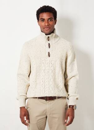 Pull stretch manches longues beige PETROL INDUSTRIES homme