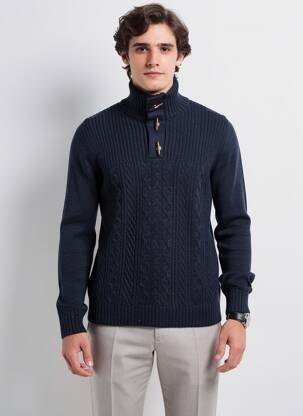 Pull stretch manches longues bleu PETROL INDUSTRIES homme
