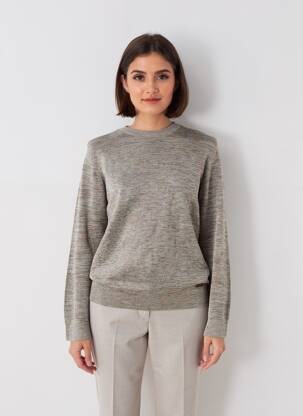 Pull stretch manches longues gris PETROL INDUSTRIES femme