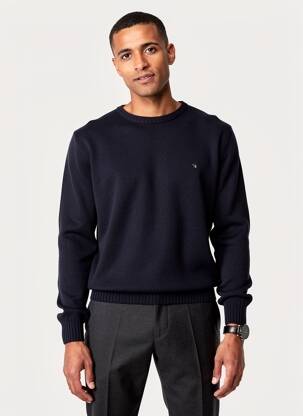 Pull col roulé stretch manches longues bleu BENSON & CHERRY homme