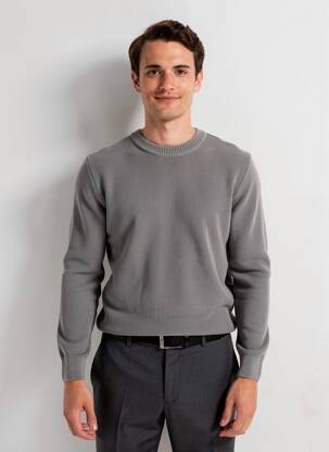 Pull col roulé stretch manches longues gris IMPERIAL homme