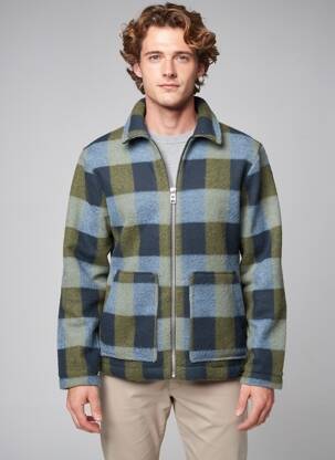Veste casual coupe droite bleu GARCIA homme