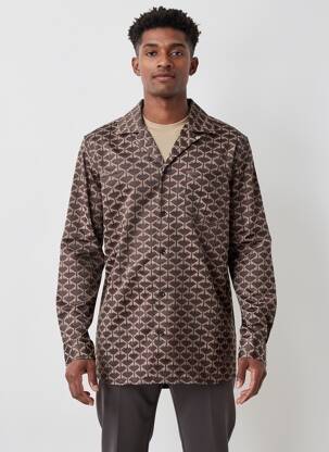 Veste casual fermeture boutonnée sur le devant marron SCOTCH & SODA homme