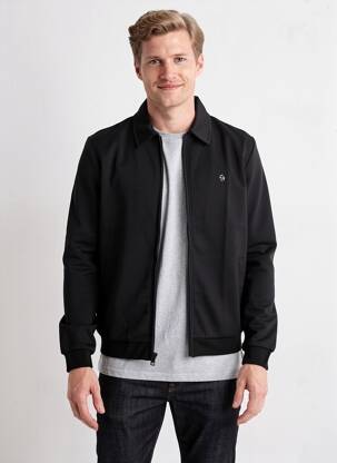 Veste casual resserrée sur le bas noir BENSON & CHERRY homme