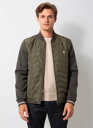 Veste casual resserrée sur le bas vert BENSON & CHERRY homme