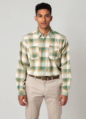 Chemise manches longues poches vert PETROL INDUSTRIES homme