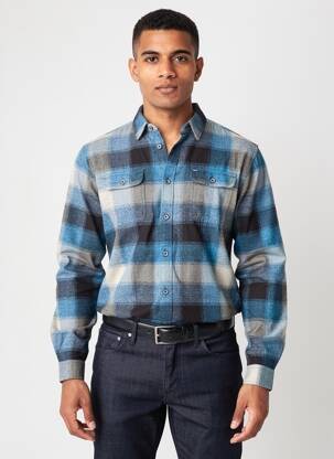 Chemise manches longues poches bleu PETROL INDUSTRIES homme