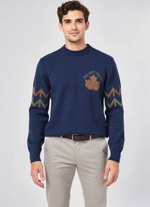 Pull stretch manches longues bleu PETROL INDUSTRIES homme