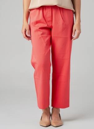 Pantalon droit stretch orange OLIVER JUNG femme