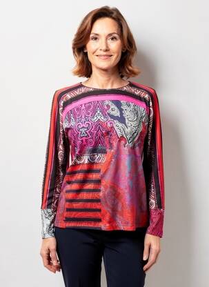 Pull coupe cintrée manches longues rose PAUPORTÉ femme