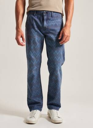 Pantalon droit tissage chiné taille normale bleu SCOTCH & SODA homme
