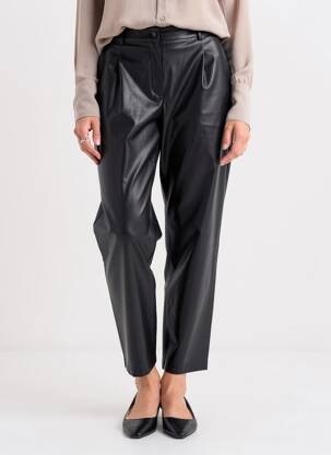 Pantalon droit taille à pinces taille haute noir ONLY femme
